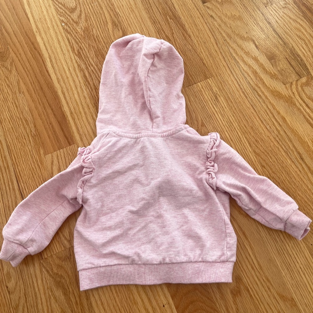 Baby Girl Pink Zip Up Hoodie Sz‎ 12M - Picture 5 of 5